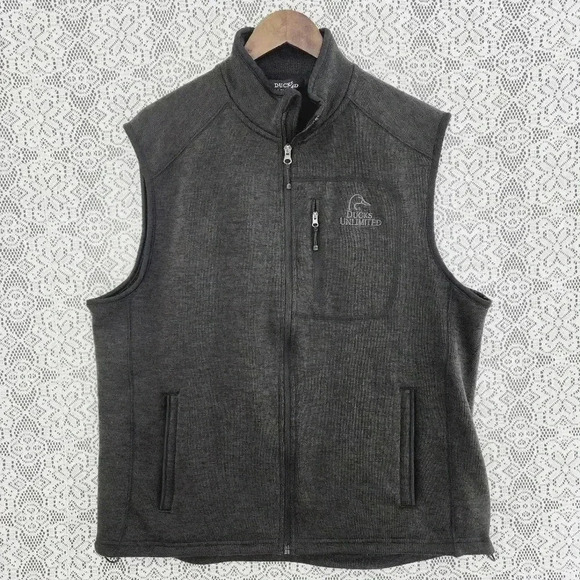 Ducks Unlimited Other - Ducks Unlimited mock neck full zip fleece vest jacket men's XL